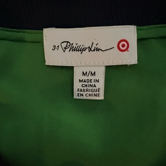 3.1 Phillip Lim For Target Navy Blue Green Colorblock Sweater Women's Si… - Picture 3 of 3
